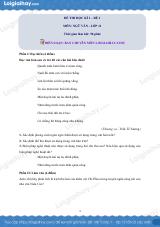 Đề số 1 - Đề kiểm tra học kì 1 - Ngữ văn 11